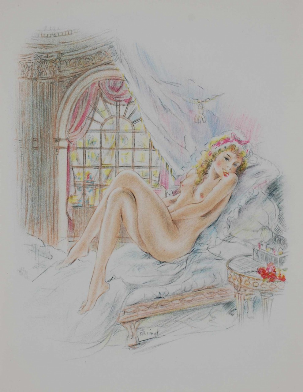 CHIMOT Edouard femme nue sur sofa